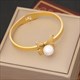 Stainless Steel Butterfly Pearl Clavicle Necklace And Earrings Set