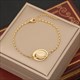 White Stone Pendant Necklace 36L Stainless Steel Hollow Metal New Fashion Non Fading Jewelry Party Gift For Women Gold Color