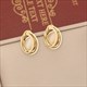 White Stone Pendant Necklace 36L Stainless Steel Hollow Metal New Fashion Non Fading Jewelry Party Gift For Women Gold Color