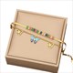 Colorful Zircon Butterfly Pendant Necklace - Stainless Steel, Non-Fading