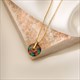 Bohemian Enamel Drop Oil Necklace With Stainless Steel Chain