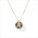 Bohemian Enamel Drop Oil Necklace With Stainless Steel Chain
