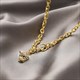 Copper Zircon Leopard Head Pendant Chain Necklace Gold Hip-Hop Style