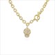 Copper Zircon Leopard Head Pendant Chain Necklace Gold Hip-Hop Style
