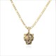 Leopard Head Pendant Necklace Gold Color Cubic Zirconia