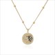 Leopard Head Pendant Necklace Gold Color Cubic Zirconia