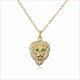 Leopard Charm Necklace Gold Lion Pendant Hip Hop Chain Jewelry For Women