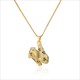 Leopard Charm Necklace Gold Lion Pendant Hip Hop Chain Jewelry For Women