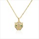 Leopard Charm Necklace Gold Lion Pendant Hip Hop Chain Jewelry For Women