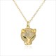Leopard Charm Necklace Gold Lion Pendant Hip Hop Chain Jewelry For Women