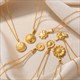 Pendant Necklace Cute Sun Round Necklaces Gold Color Stainless Steel Chain Jewelry Fashion Gift New Free Shipping For Women8K