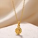 Pendant Necklace Cute Sun Round Necklaces Gold Color Stainless Steel Chain Jewelry Fashion Gift New Free Shipping For Women8K