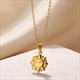 Pendant Necklace Cute Sun Round Necklaces Gold Color Stainless Steel Chain Jewelry Fashion Gift New Free Shipping For Women8K