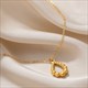 Pendant Necklace Cute Sun Round Necklaces Gold Color Stainless Steel Chain Jewelry Fashion Gift New Free Shipping For Women8K