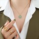 Blue Octagonal Star Inlaid Zircon Pendant Necklace Fashion Clavicle Chain