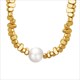 Square Thick Chain Imitation Pearl Necklace Women Luxury Jewelry Party Fashion Accessories Stainless Steel