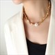 Square Thick Chain Imitation Pearl Necklace Women Luxury Jewelry Party Fashion Accessories Stainless Steel