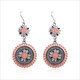 Bohemian Rainbow Flower Earrings Multi-Color Ethnic Fashion