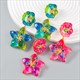 Resin Five-Pointed Star Dangle Drop Earrings For Women Girls Cute Y2K Accessories Jewelry Gifts Colorful Crystal Trend New