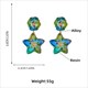Resin Five-Pointed Star Dangle Drop Earrings For Women Girls Cute Y2K Accessories Jewelry Gifts Colorful Crystal Trend New