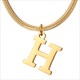 Platpendantnless Steel Pendant Necklace For Women Snake Chain Silver Color Gold Initial Letter Clavicle Necklaces Collar Jewelry