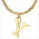 Platpendantnless Steel Pendant Necklace For Women Snake Chain Silver Color Gold Initial Letter Clavicle Necklaces Collar Jewelry