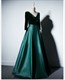 Long Sleeves Evening Dress Prom Party Dresses V Neck Long Formal Evening Gowns