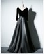Long Sleeves Evening Dress Prom Party Dresses V Neck Long Formal Evening Gowns