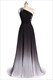 One Shoulder Bridesmaid Dresses Pleat Beading Elegant Wedding Party Evening Formal Prom A Line Gradual Chiffon Lace Up Back