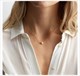 Goldene mehrschichtige Kette Choker mit Imitat Perlen Akzenten