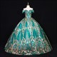 Ball Gown Off The Shoulder Sequin Embellished Prom Dress