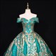 Ball Gown Off The Shoulder Sequin Embellished Prom Dress
