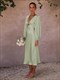 Fließend Midi Langarm Elegant Damen Laterne Ärmel Slim Party Kleider Damen Bekleidung Herbst Neu