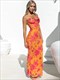 Floral Sleeveless Maxi Dress Print Elegant Backless Evening Party Swing