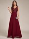 Chiffon Evening Dresses Sleeveless Vneck Sequin