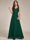 Chiffon Evening Dresses Sleeveless Vneck Sequin