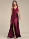 Evening Dresses Elegant V Neck Split Ruffles Wholesale Stain