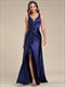 Evening Dresses Elegant V Neck Split Ruffles Wholesale Stain