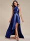 Wholesale Bridesmaid Dresses High Low Halter Neck Stain