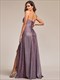 Hot Split Pleated Shiny Maxi Lacing Design Wholesale Evening Dresses