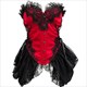 Overbust Victorian Corset Steampunk Elegant Wedding Bustier Burlesque Dress Y Satin Gothic With Tulle