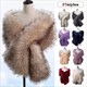 Women Autumn Winter Faux Fur Scarves Bridal Shawl Wraps Plush Scarf Wedding Party Cape Warm Bolero Shrug Lady Sexy