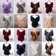 Women Autumn Winter Faux Fur Scarves Bridal Shawl Wraps Plush Scarf Wedding Party Cape Warm Bolero Shrug Lady Sexy