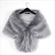 Women Bridal Shawl Wedding Cape Warm Plush Elegant Winter Faux Fur Long Shawl Stole Wrap Shrug Scarf For Evening Party Decor