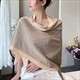 Double-Sided Cashmere Knitted Shawl Solid Color Triangle Scarf Cloak