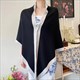 Double-Sided Cashmere Knitted Shawl Solid Color Triangle Scarf Cloak