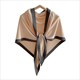 Double-Sided Cashmere Knitted Shawl Solid Color Triangle Scarf Cloak