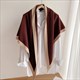 Double-Sided Cashmere Knitted Shawl Solid Color Triangle Scarf Cloak