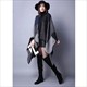 Autumn Winter Lattice Women Travel Shawl Imitation Cashmere European National Style Fork Thickened Cloak Ponchos Capes