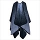Autumn Winter Lattice Women Travel Shawl Imitation Cashmere European National Style Fork Thickened Cloak Ponchos Capes
